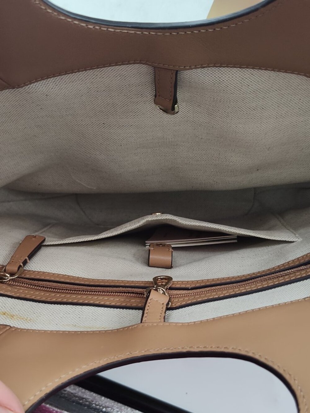 Kate Spade Summerton Straw Handbag/Tote Large Tan/Yellow P#720 - Picture 6 of 6